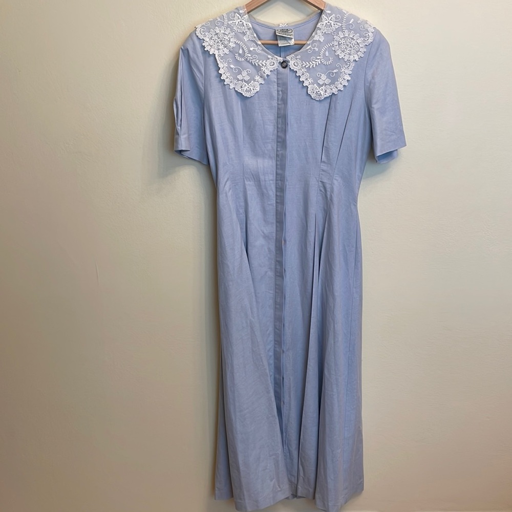 Vintage Laura Ashley Dress with Lace Collar